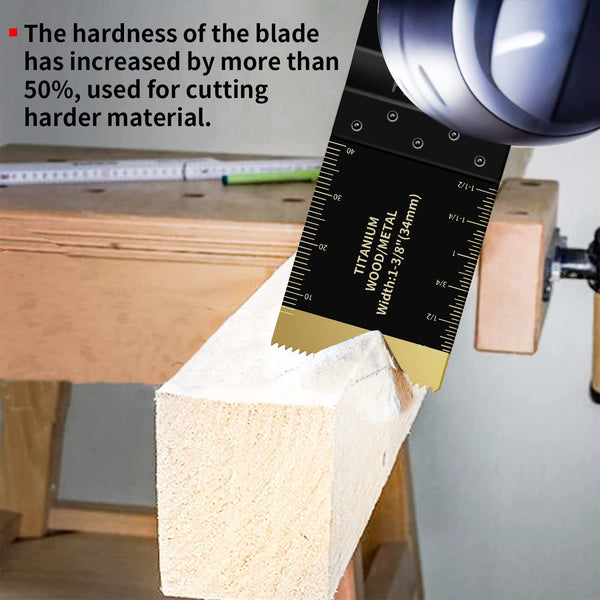 Hanida 12Pcs Titanium Oscillating Tool Blades