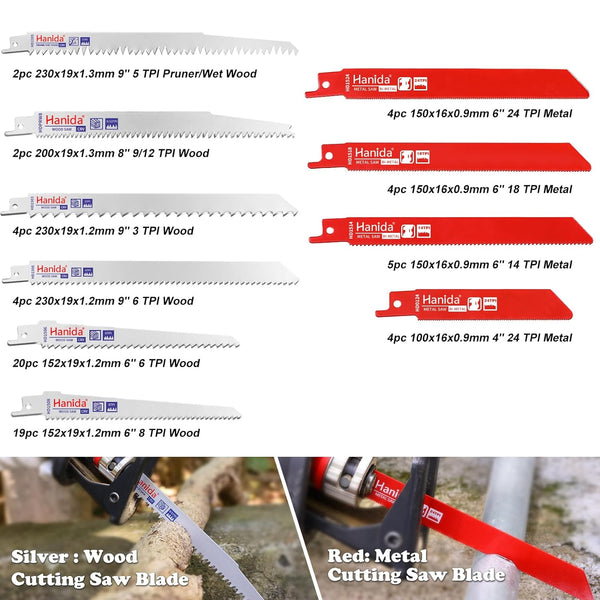 68-Piece Reciprocating Saw Blade Set