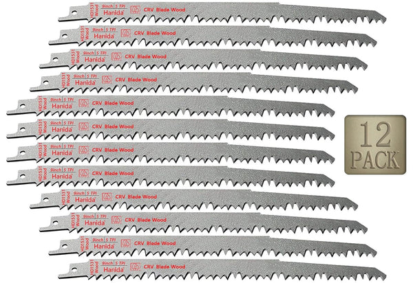 9-Inch Wood Pruning Saw Blades - Wood Cutting Set - 12 Pack
